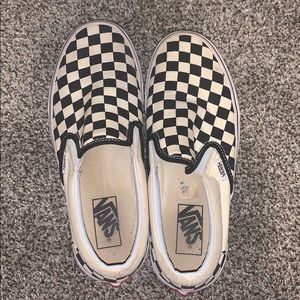 Black & white checkered vans